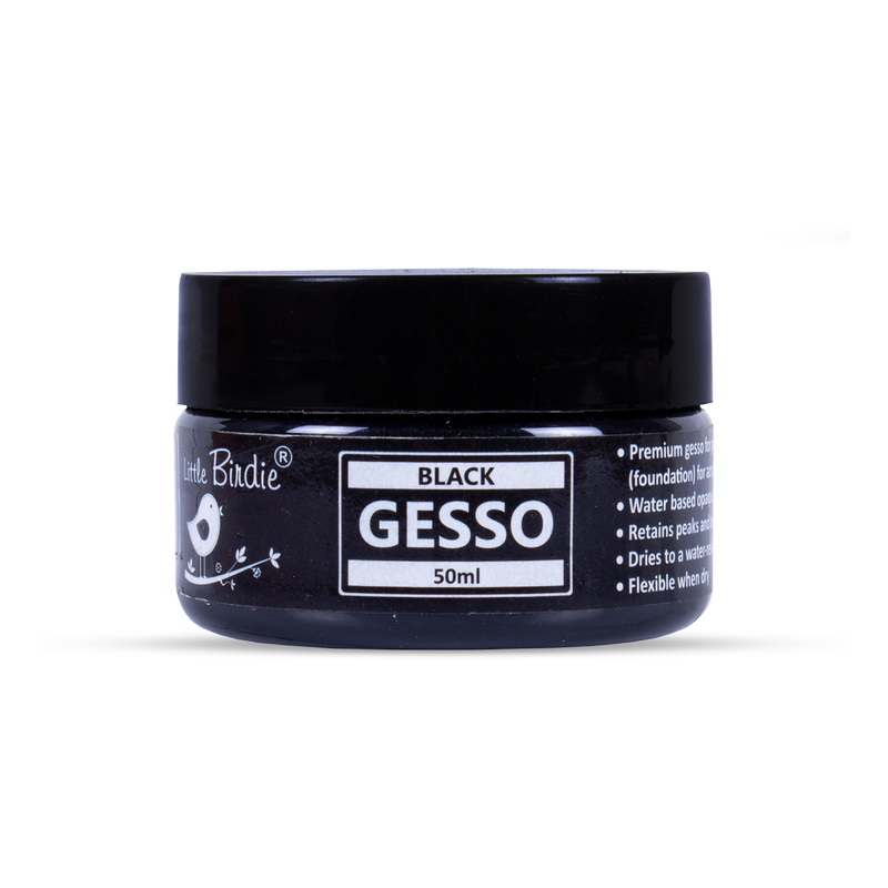 Acrylic Gesso Black 50ml Bottle