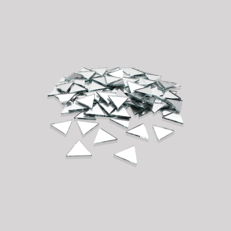 Cut Mirror Triangular 8Mm 50Gms Approx 665pc