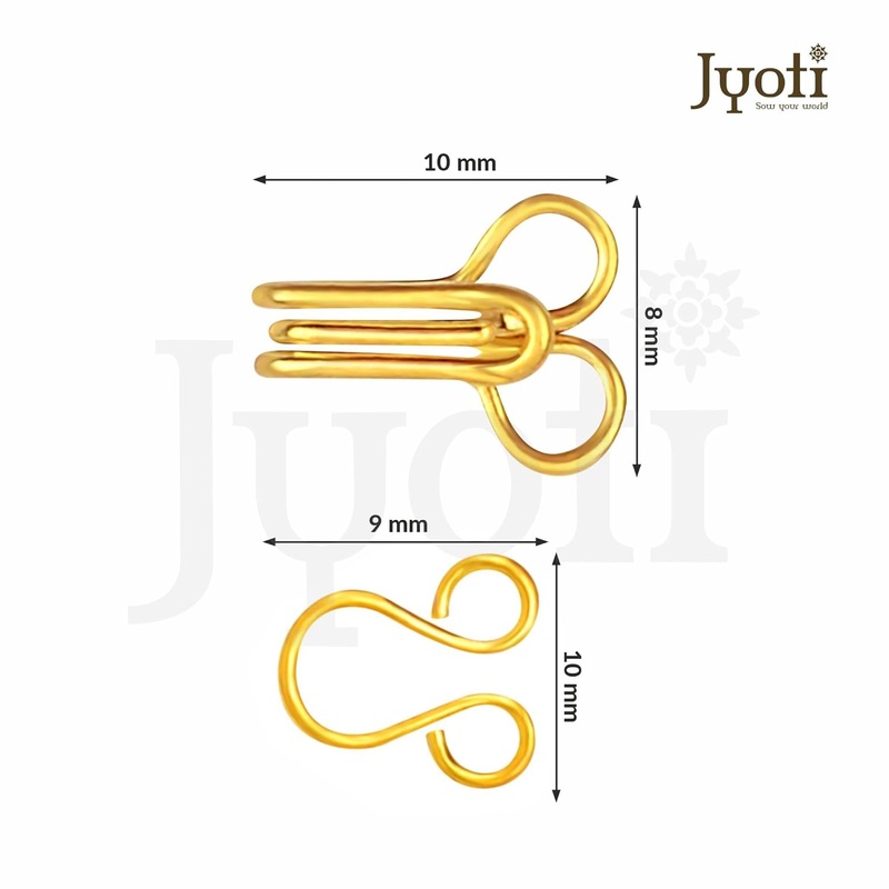 Dress Hook & Eye Golden #34123 50Pc Jyoti