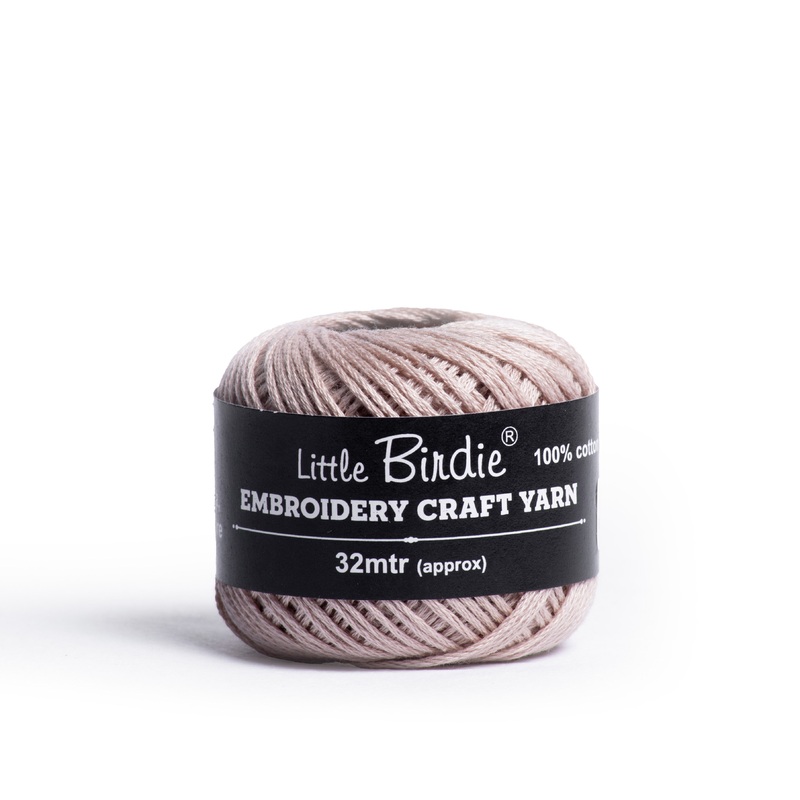 Crochet & Embroidery Thread – Cotton, 6 Ply, Beige. Approx. 32mt Ball