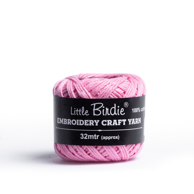 Crochet & Embroidery Thread – Cotton, 6 Ply, Light Pink, Approx. 32mt Ball