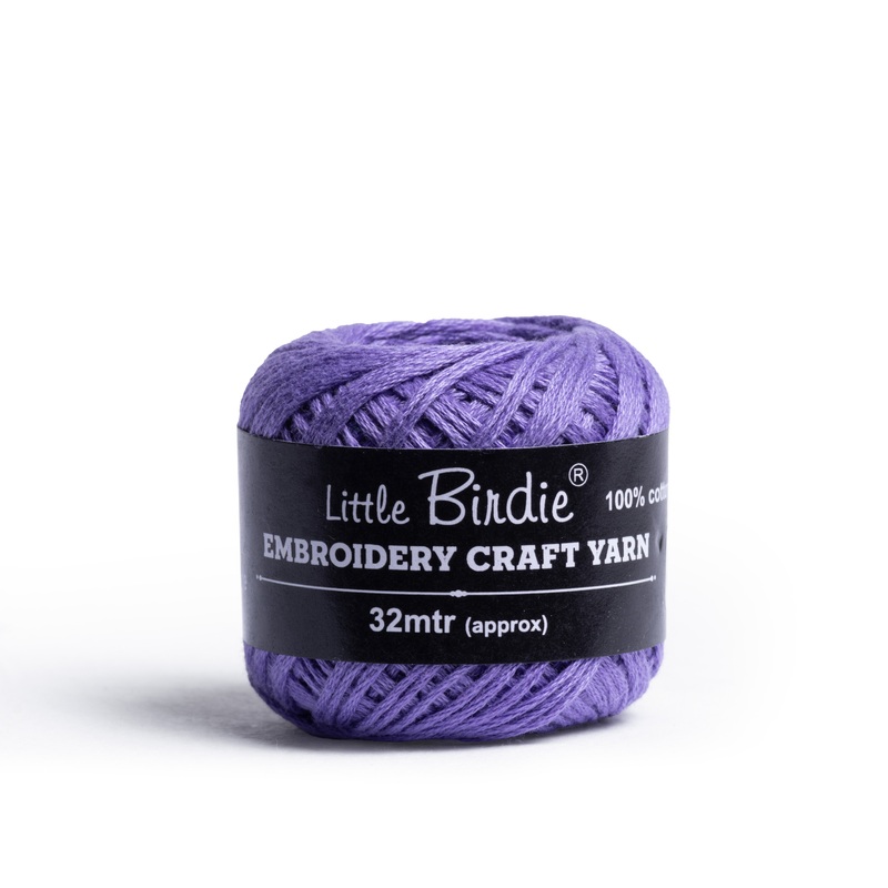 Crochet & Embroidery Thread – Cotton, 6 Ply, Purple, Approx. 32mt Ball