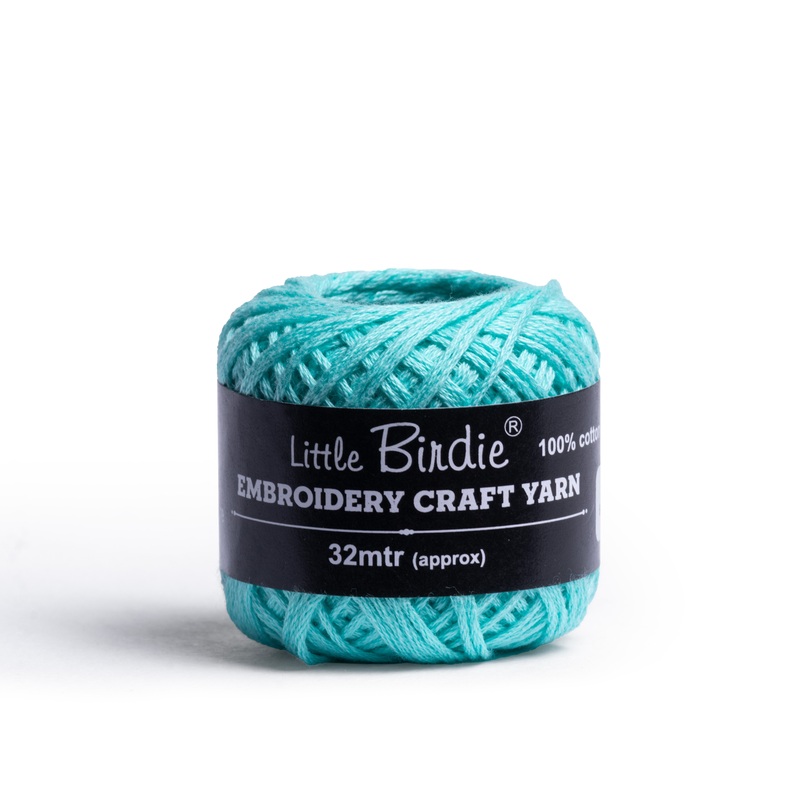 Crochet & Embroidery Thread – Cotton, 6 Ply, Sky Blue, Approx. 32m Ball
