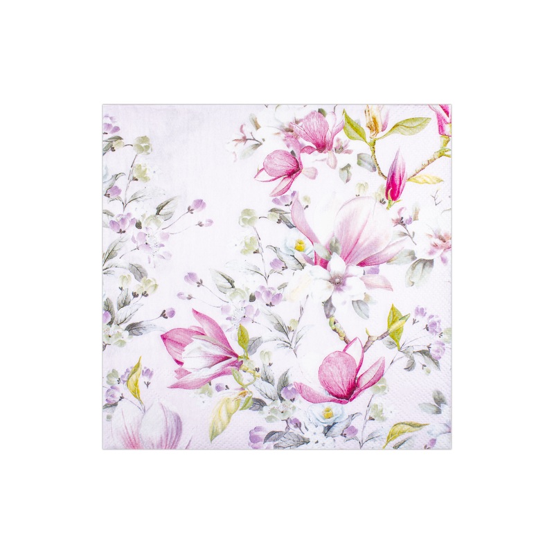 Decoupage Napkin Magnolia Blooms 13 X 13inch 3 Ply 1pc
