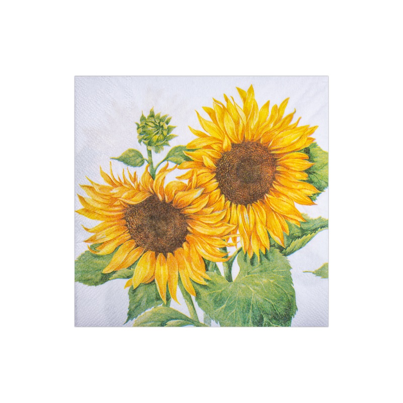 Decoupage Napkin Sunny Sunflowers 13in X 13inch 3 Ply 1pc
