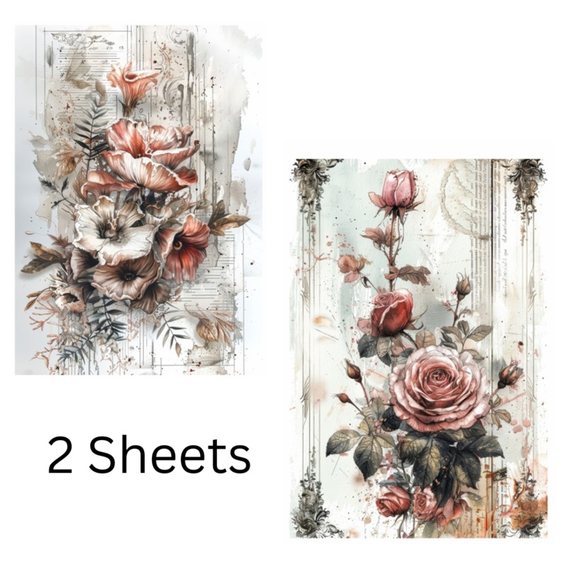 Filament Decoupage Paper Enchanted Garden2Designs 60GSM A4 2Sheets