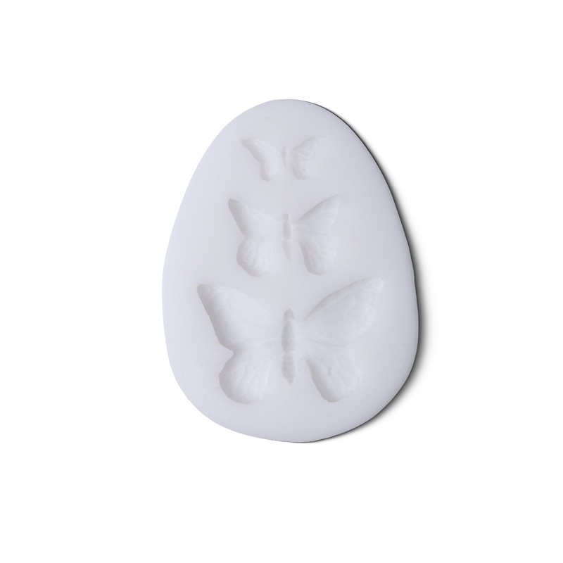 Silicone Mould Butterfly Trio 5.5 X 7.4 D-0.7cm 1pc
