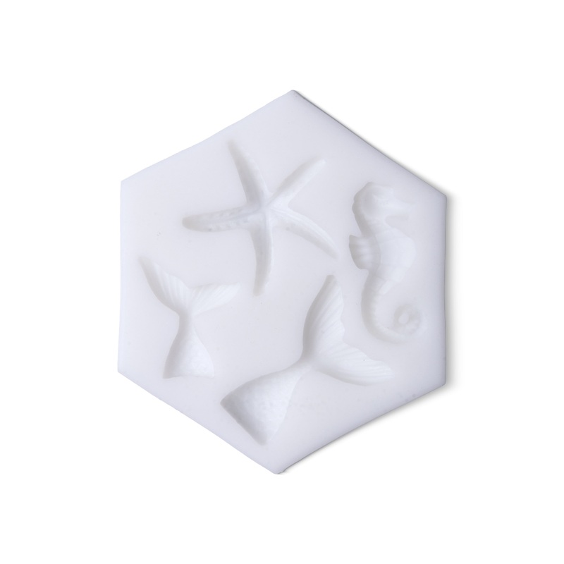 Silicone Mould Sea Life 8.8 X 7.6 D-1.1cm 1pc