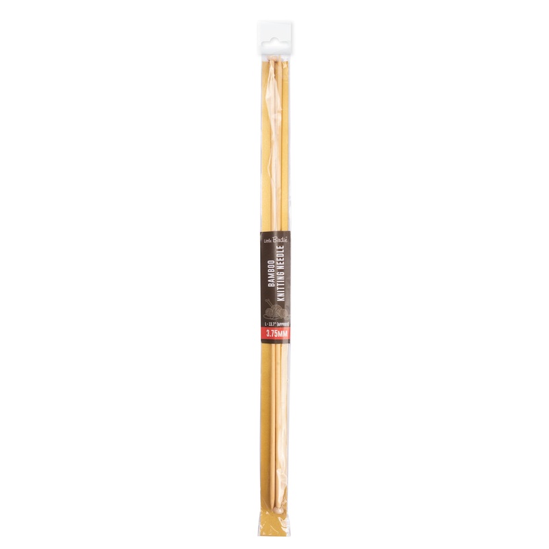 Bamboo Knitting Needles Natural 3.75mm X 35cm 2pc