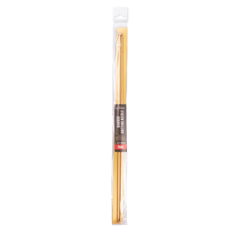 Bamboo Knitting Needles Natural 3mm X 35cm 2pc