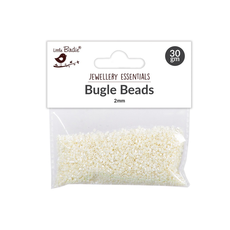 Bugle Beads Off white 3mm 30g