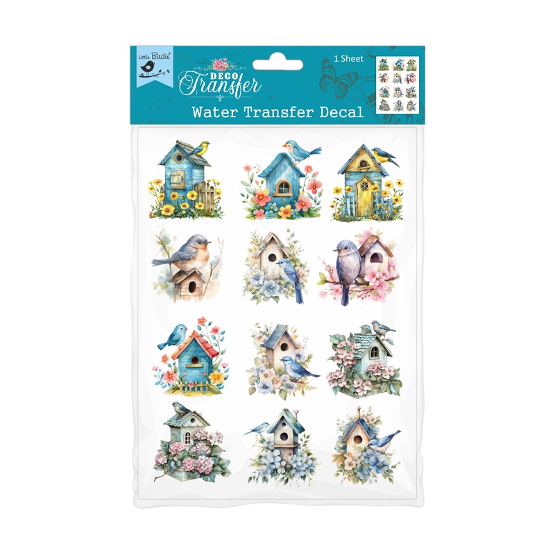Deco Transfer Sheet Birdhouse Splendour 7.5 X 9.5inch 1pc