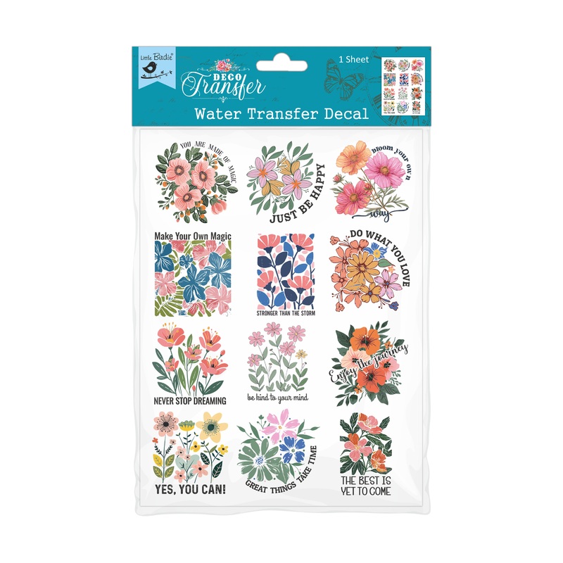 Deco Transfer Sheet Enjoy The Journey 7.5 X 9.5inch 1pc