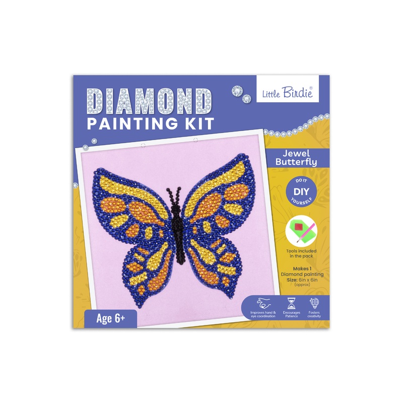 DIY Diamond Painting Kit – Jewel Butterfly, 1Box