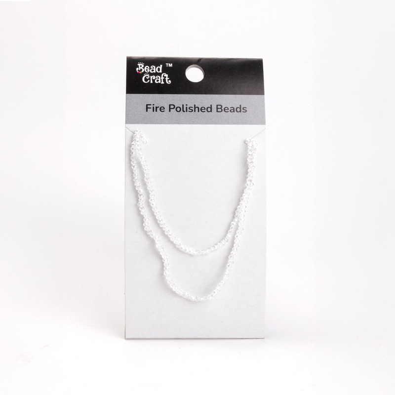 Fire Polished Beads Clear Crystal 2mm 1 String PJ99555341