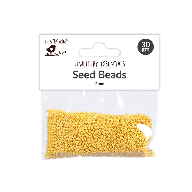 Seed Beads Daisy yellow 2mm 30g