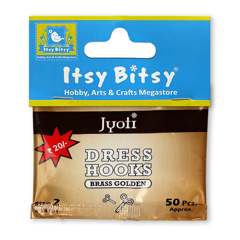 Dress Hooks Gold 50Pcs Pbhc Jyoti