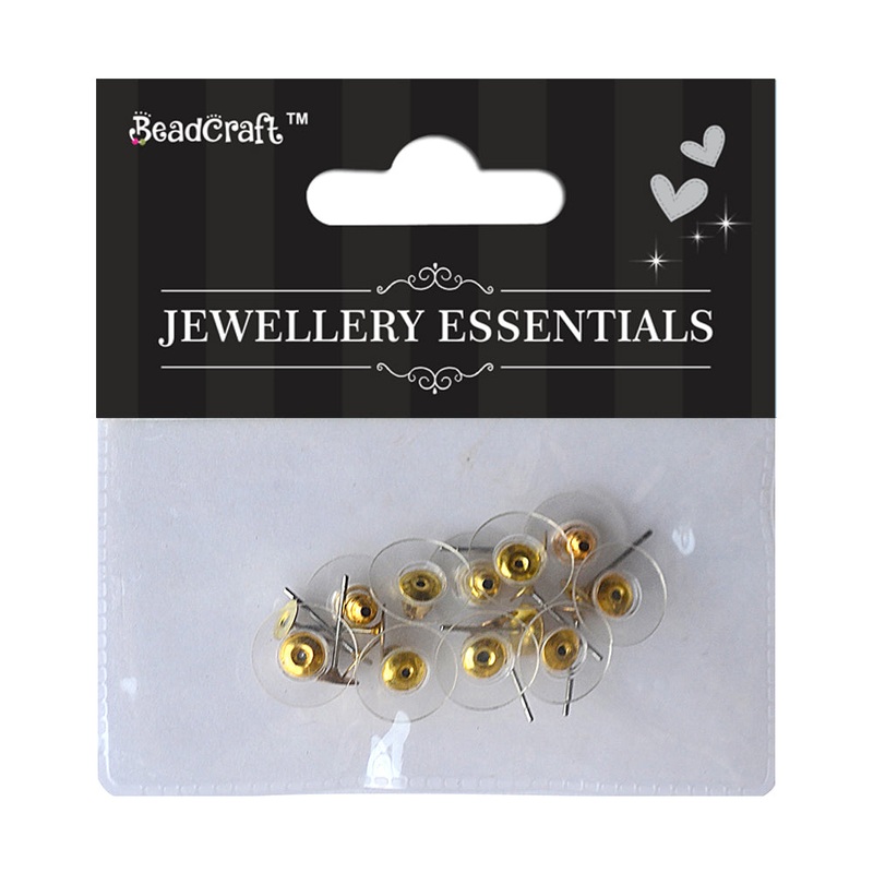 Findings Ear Post Disk Gold 20Pc