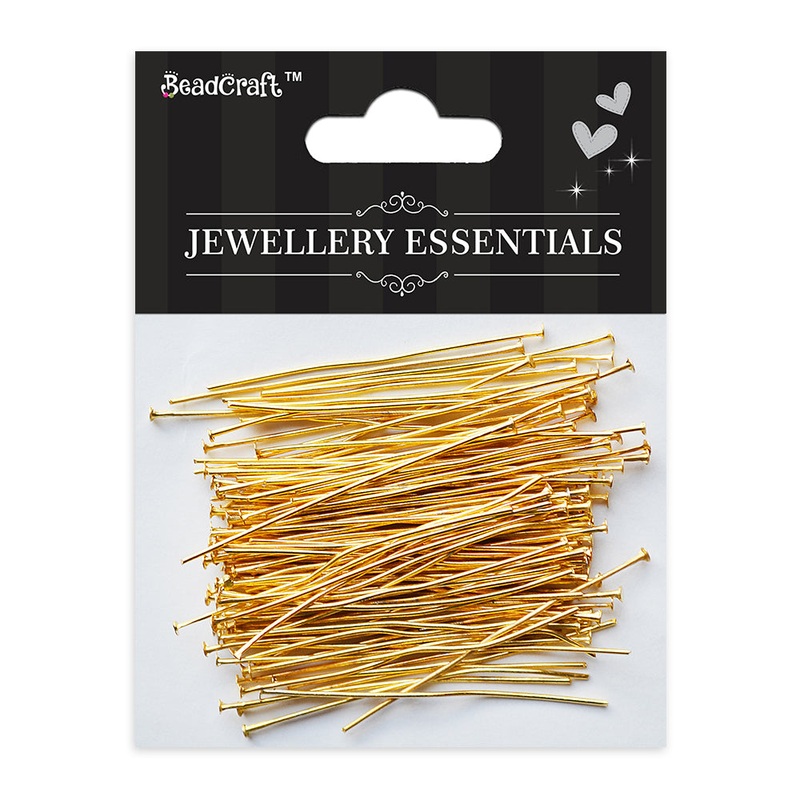 Findings Head Pin 30Mm Gold 25Grm