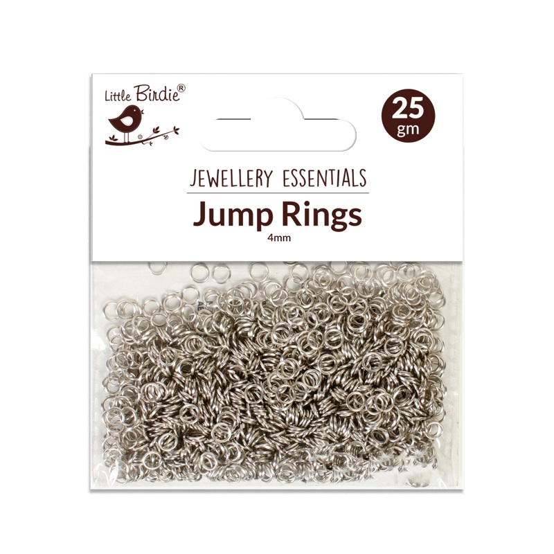 Findings Jump Ring Open 4mm Nickel 25gm
