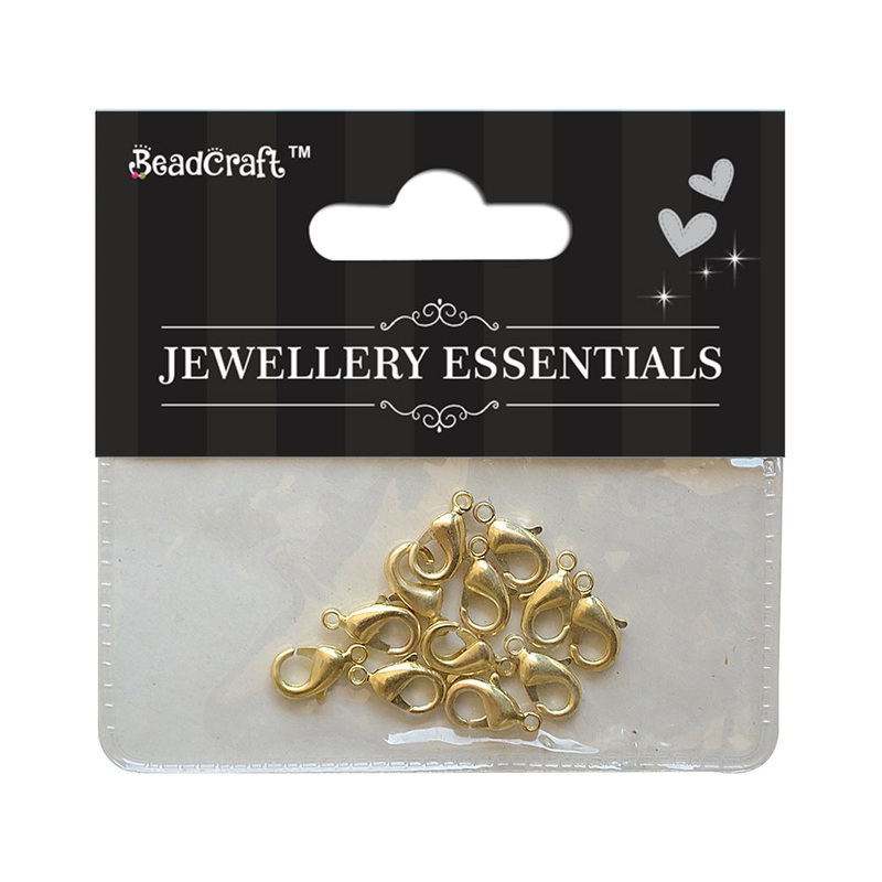 Findings Lobester Ring 10Mm Gold 12Pc Ib