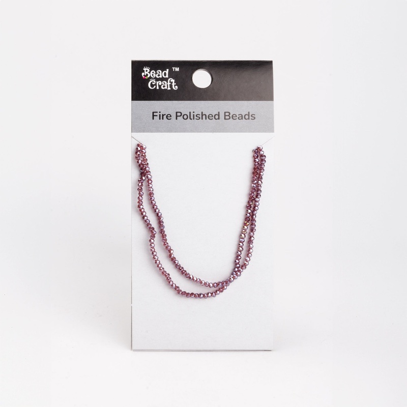 Fire Polished Beads Amethyst Rainbow 2mm 1 String