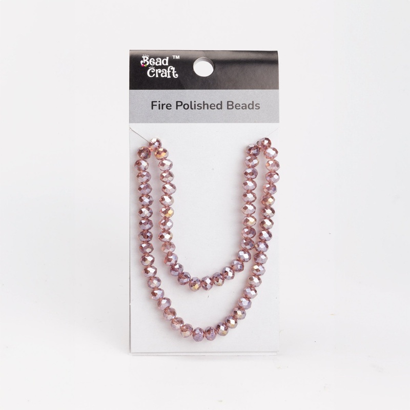 Fire Polished Beads Amethyst Rainbow 8mm 1 String