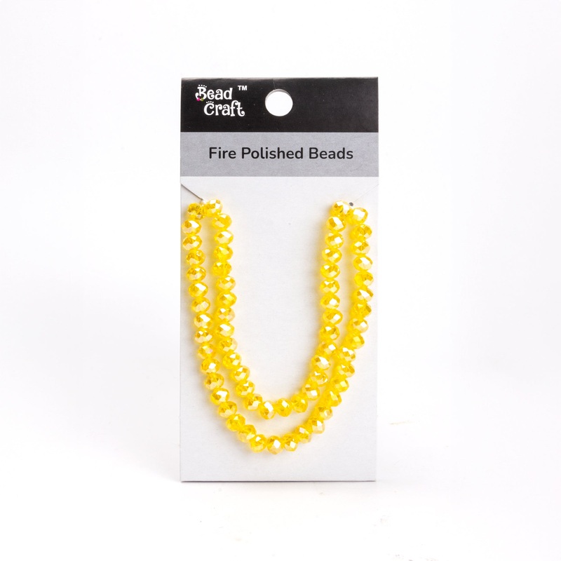 Fire Polished Beads Citrine Rainbow 8mm 1 String