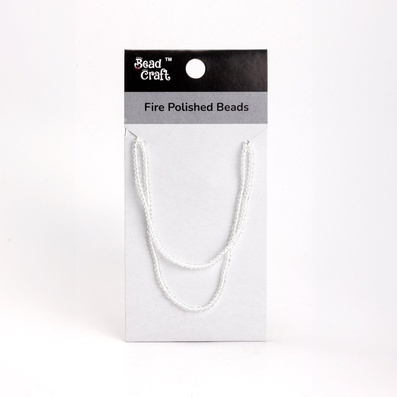 Fire Polished Beads Clear Crystal 2mm 1 String PJ99555305