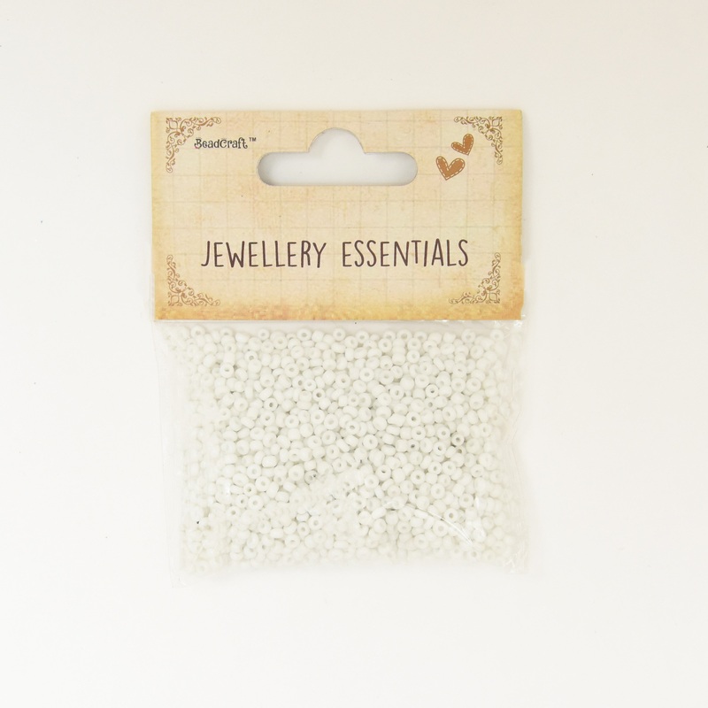 Seed Beads Opque White 30G Ib