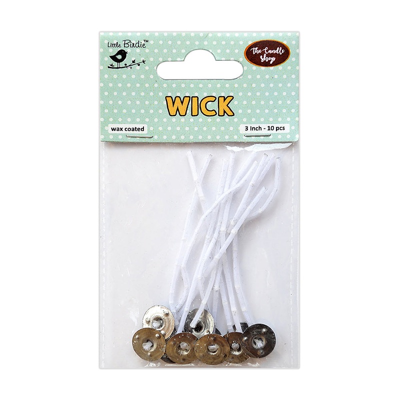 Wax Coated Wick 3 inch 10pcs