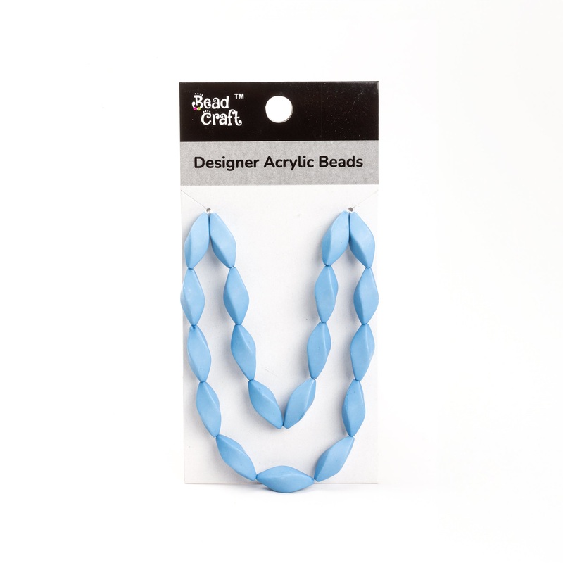 Designer Acrylic Beads Turquoise Blue Approx 25gm 1 String