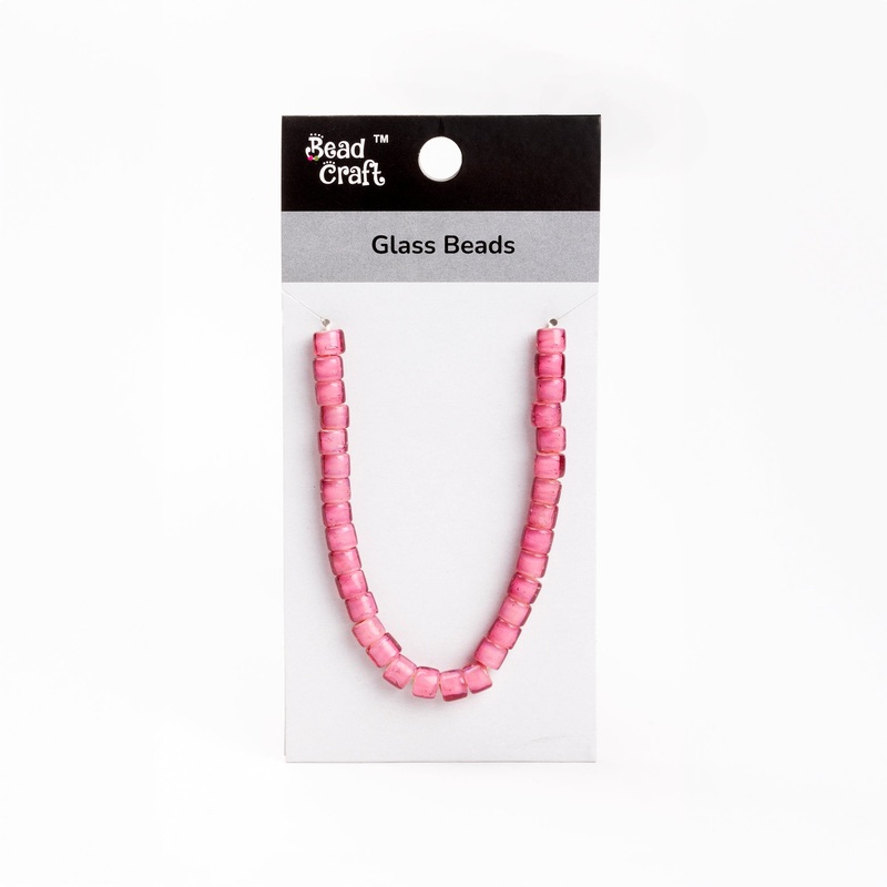 Glass Beads Deep Rose 1 String