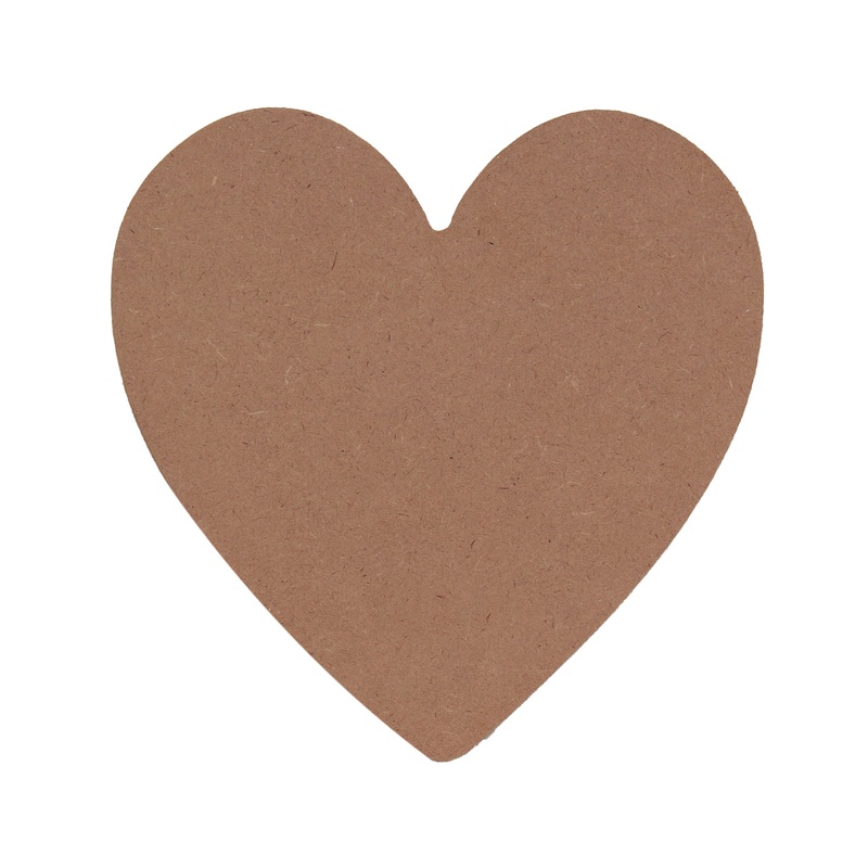 Mdf Blank Heart 6 X 6Inch 5.5Mm Thick 1Pc Lb