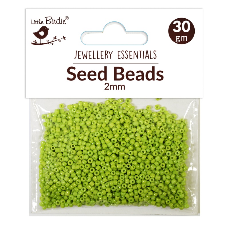 Seed Beads Opaque Fern Green 2Mm 30Gm