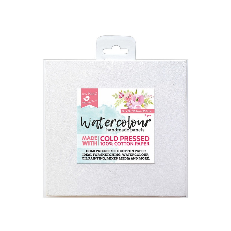 Watercolor Art Panel 6X6Inch 2Pcs Pb Lb