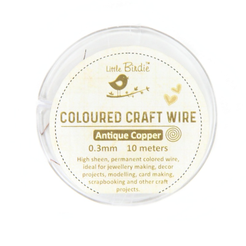 Colored Craft Wire 0.3 Mm Antique Copper 10Mtrs 1Pc Roll Ib