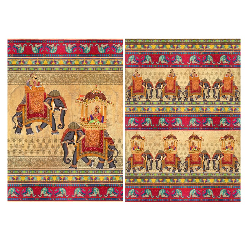 Filament Decoupage Paper A4 Elephant Journey 2Sheets