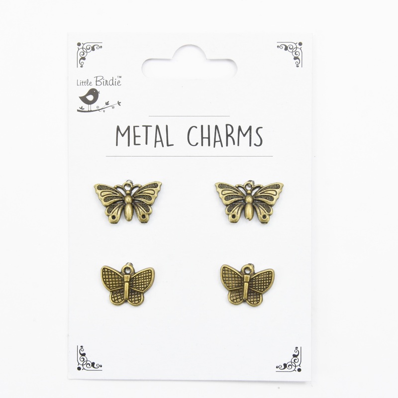 Metal Charms Butterfly Park 4Pcs Pbci Ib