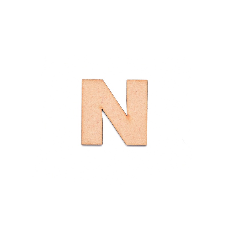 Mdf Alphabet Upper Case N 1Inch 2Mm Thick 1Pc