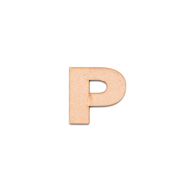 Mdf Alphabet Upper Case P 1Inch 2Mm Thick 1Pc