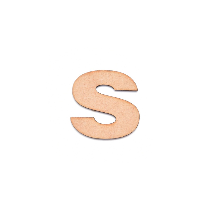 Mdf Alphabet Upper Case S 1Inch 2Mm Thick 1Pc