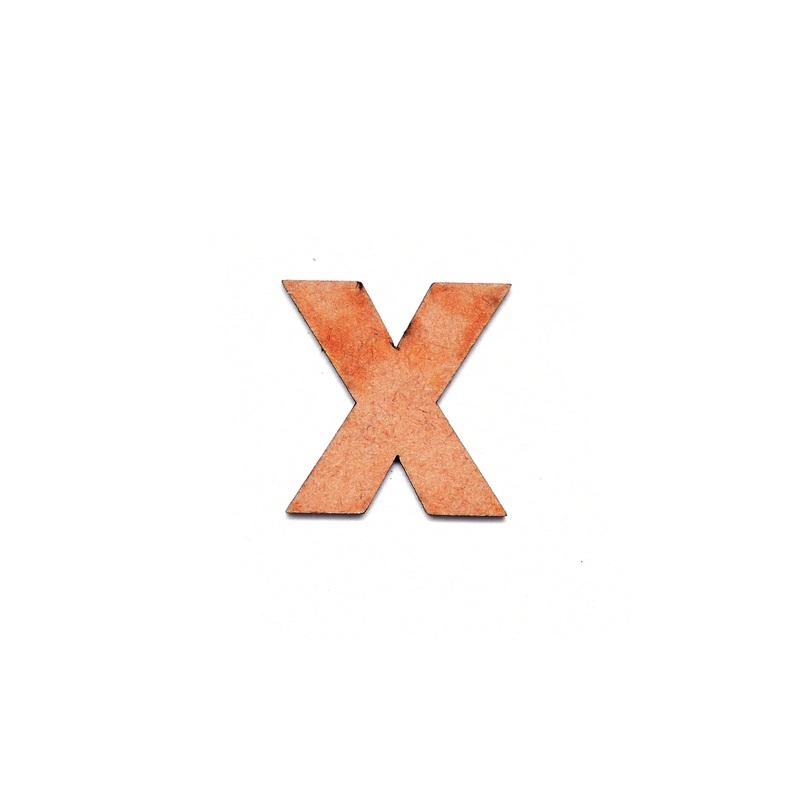 Mdf Alphabet Upper Case X 1Inch 2Mm Thick 1Pc