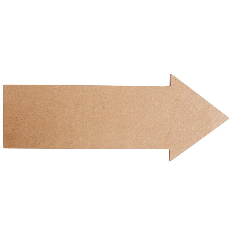 Mdf Name Board Arrow W15 X H6Inch 5.5Mm Thick 1Pc Lb