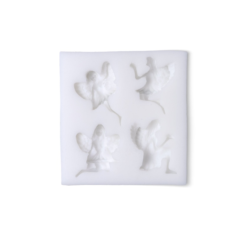 Silicone Mould Fairies And Angels 9.1cm X 8.5cm X 1.3cm 1pc