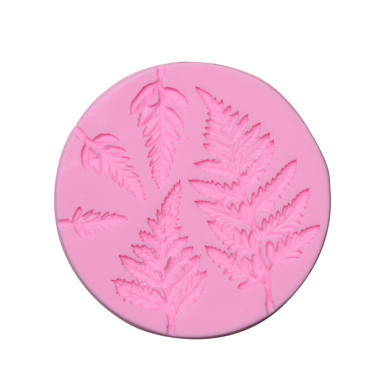 Silicone Mould Fern Leaves 9.5cm X 9.5cm X 0.7cm 1pc