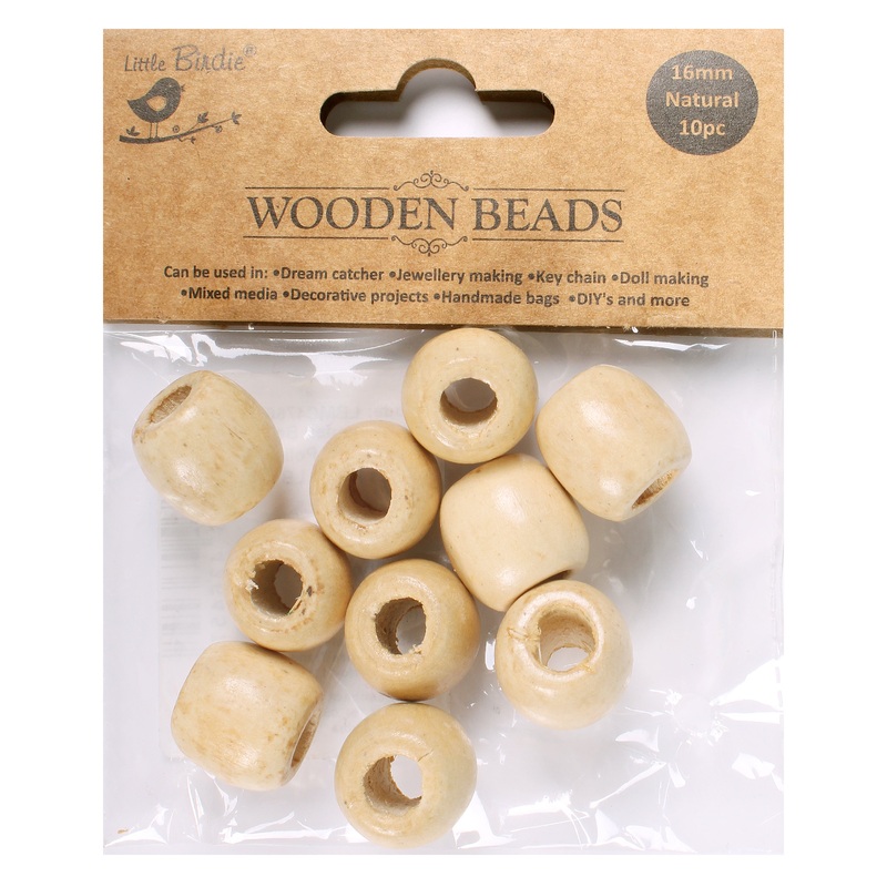 Wooden Beads 16Mm Oval Polished 10Pcs