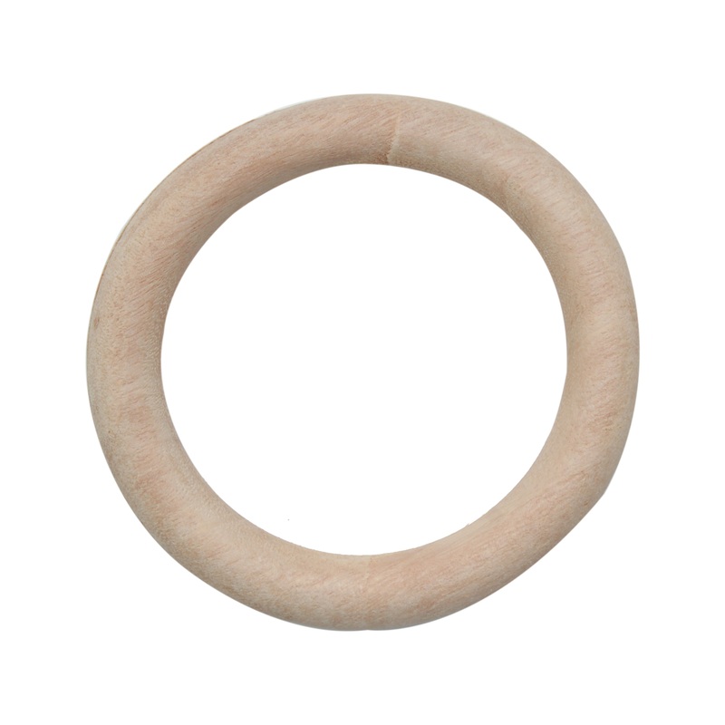 Wooden Rings 3.5Inch Dia Natural 5Pcs