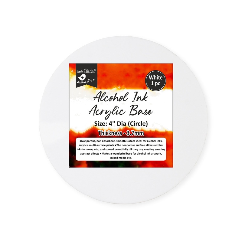 Acrylic Base White 3.7Mm Thickness 4Inch Dia 1Pc Shrink Lb