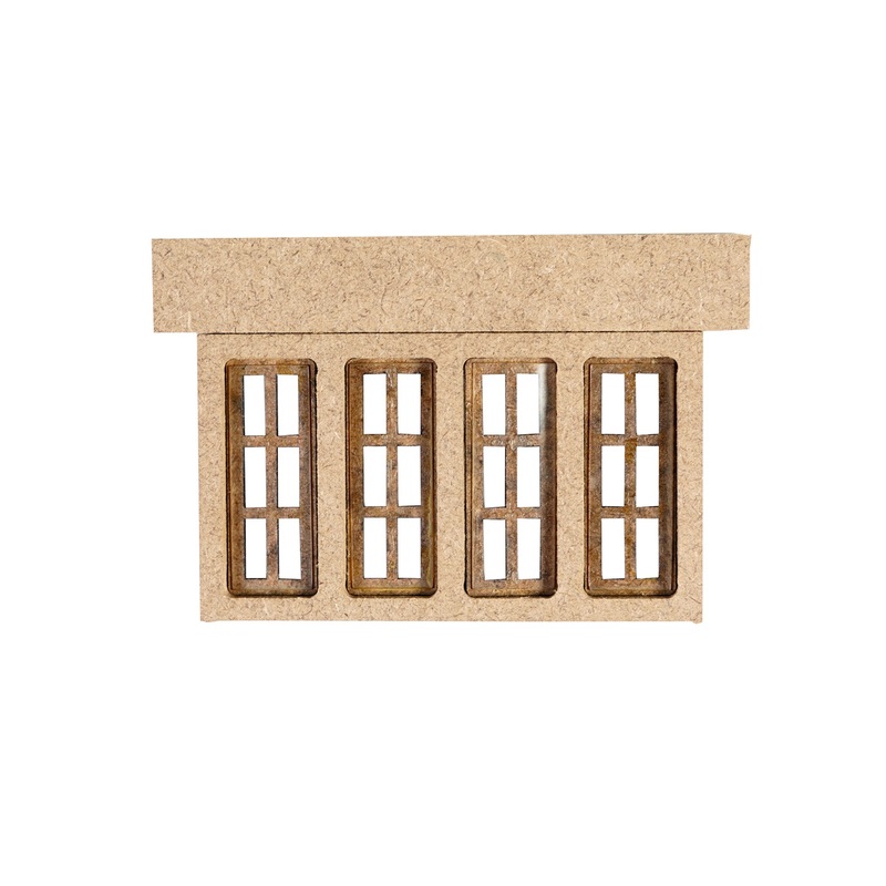 Build A Home 4 Door Window 6 Panel W85.4 X H49 mm 2pc